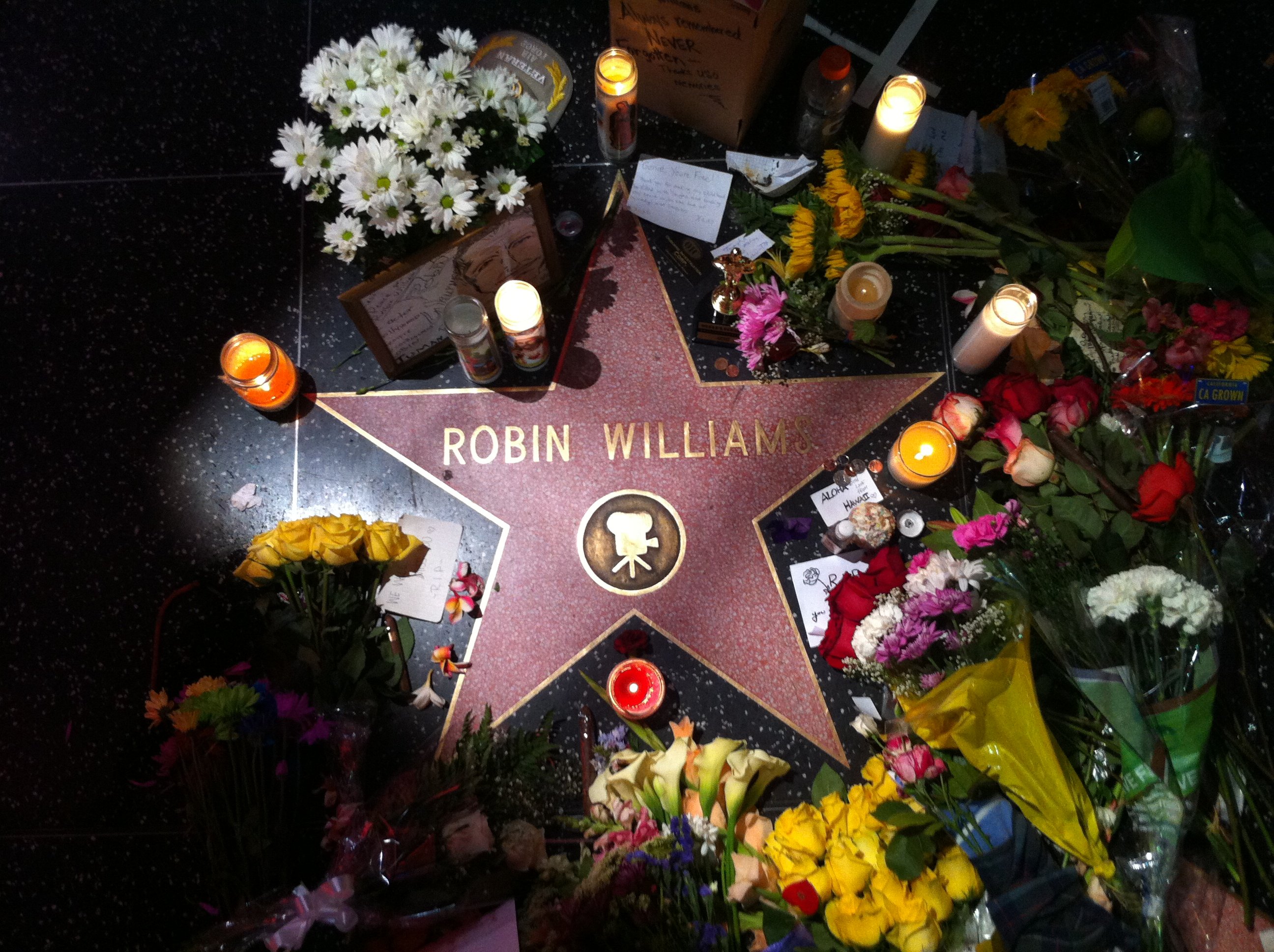 Robin Williams’ Hollywood Walk of Fame Shrine