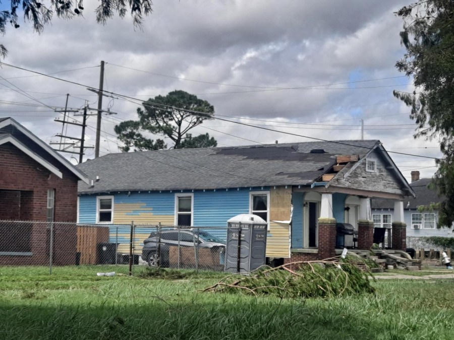 Homes damaged in the 9th Ward