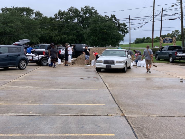 Sandbag filling stations in St. Charles Parish