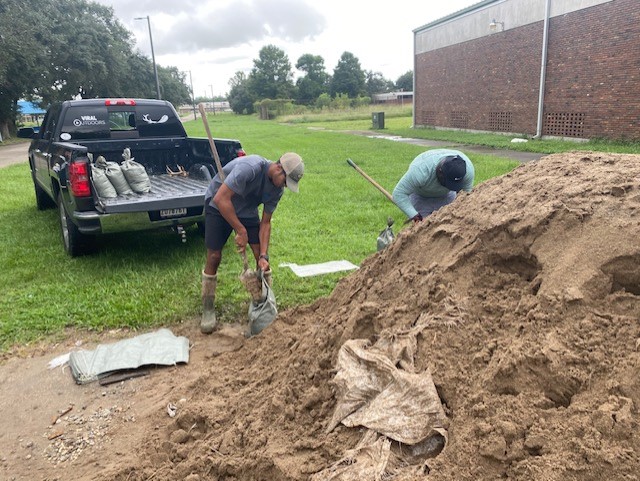 Sandbags in Plaquemines Parish