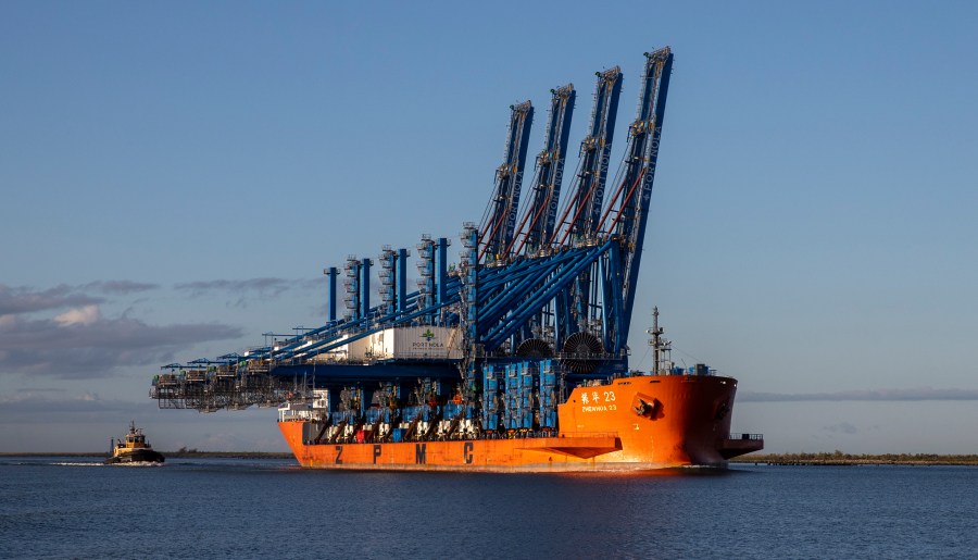 Cranes at Port NOLA, Photo courtesy PJ Hahn