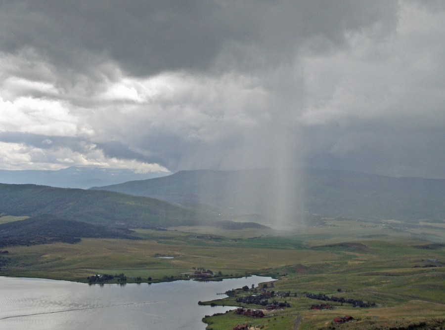 A localized heavy summer rainstorm in Colorado.