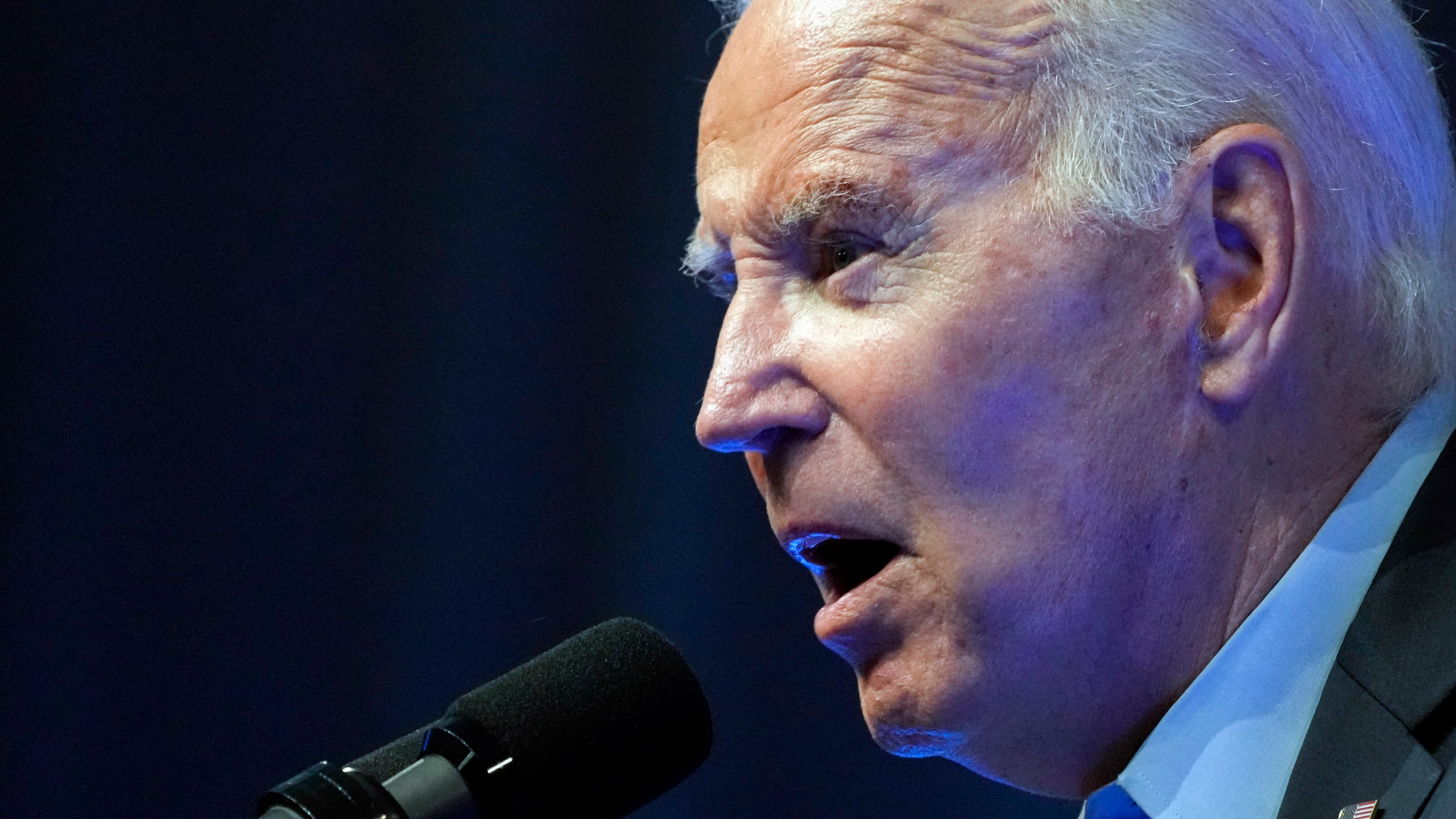 President Joe Biden speaks at a political rally at the Philadelphia Convention Center in Philadelphia, Saturday, June 17, 2023. (AP Photo/Manuel Balce Ceneta)