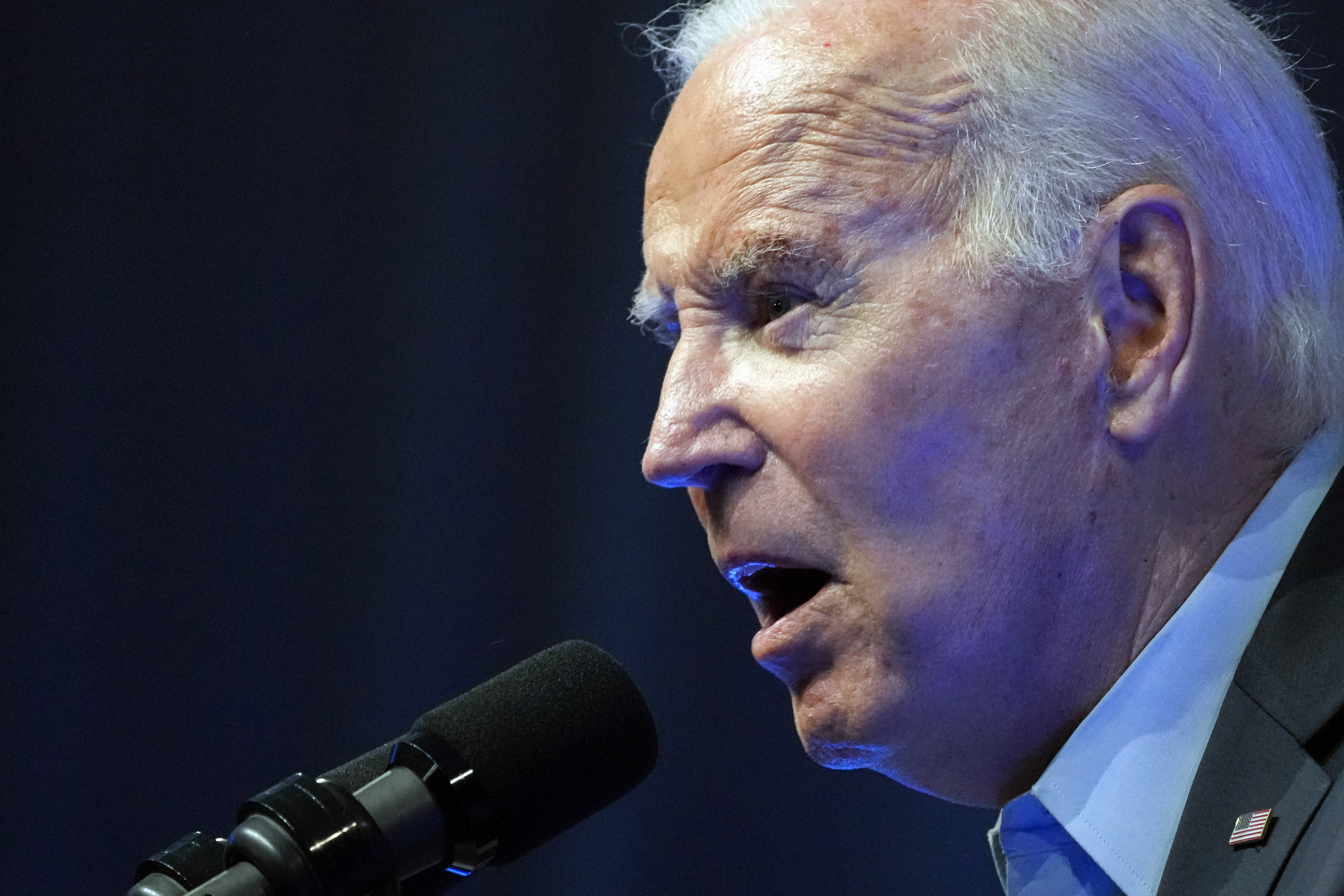 President Joe Biden speaks at a political rally at the Philadelphia Convention Center in Philadelphia, Saturday, June 17, 2023. (AP Photo/Manuel Balce Ceneta)