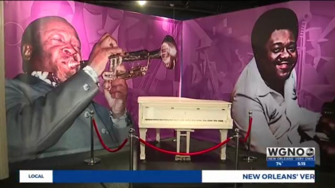 Fats Domino and Dave Bartholomew mural at New Orleans Jazz Museum