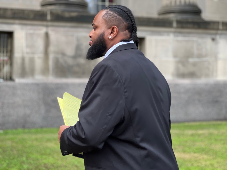 Cardell Hayes walking into court on Tuesday, Jan. 23, 2024.