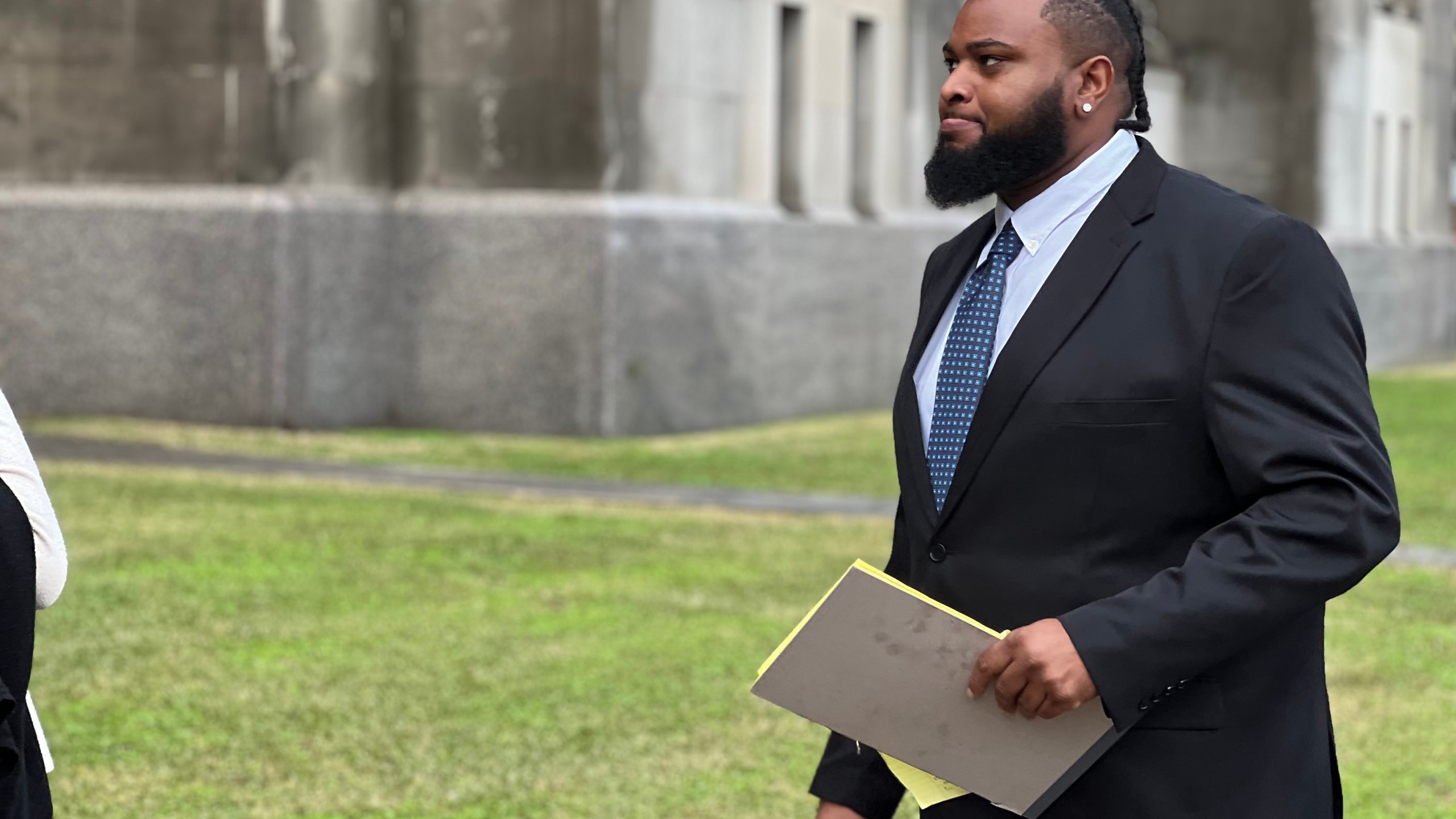 Cardell Hayes walking into court on Tuesday, Jan. 23, 2024.