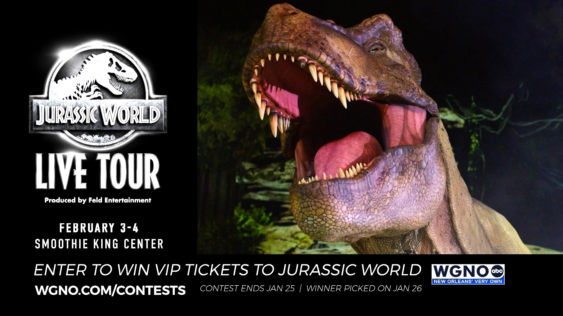 WGNO Jurassic World Live contest