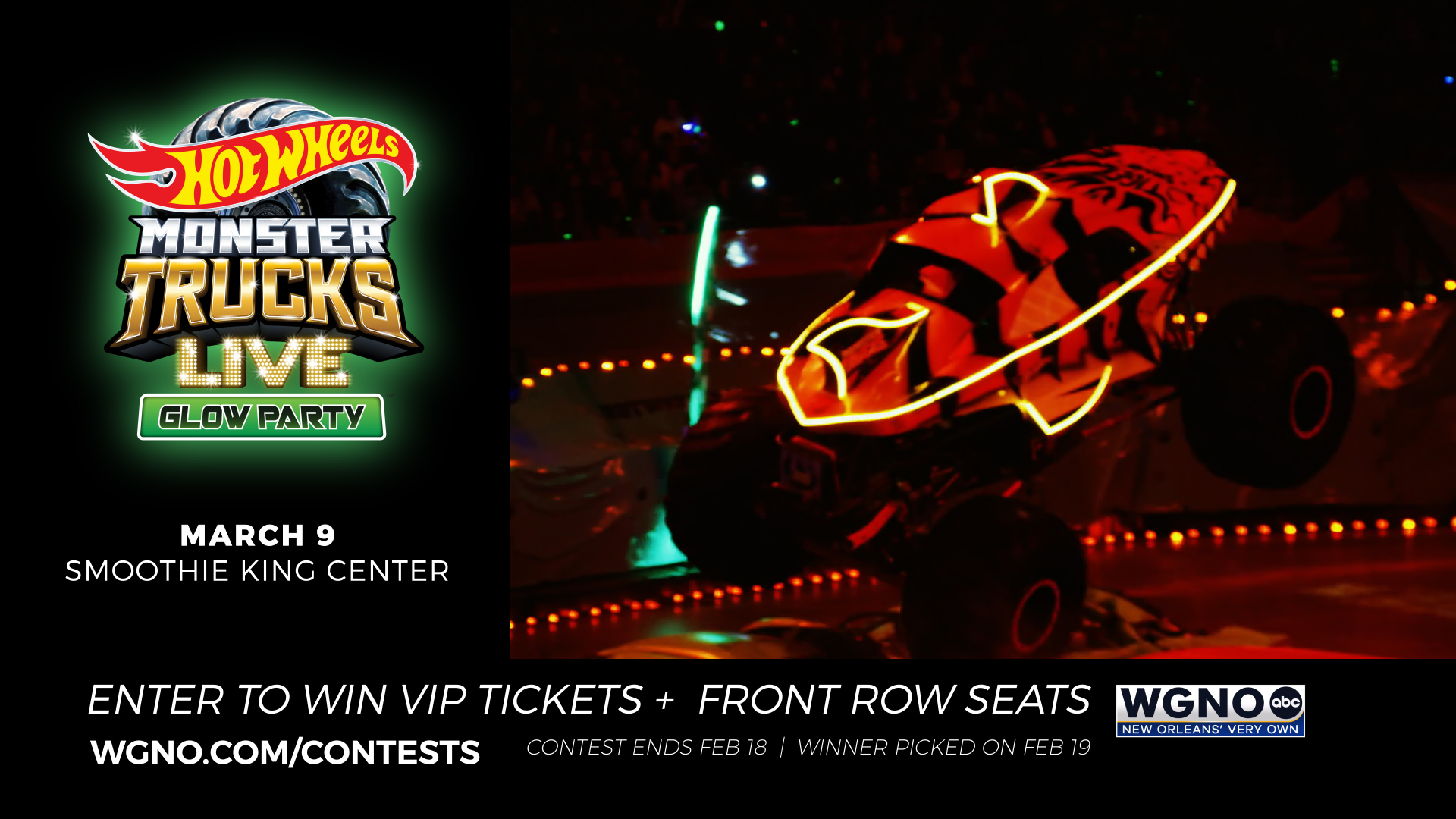 Hot Wheels Monster Trucks Live Glow Party Contest