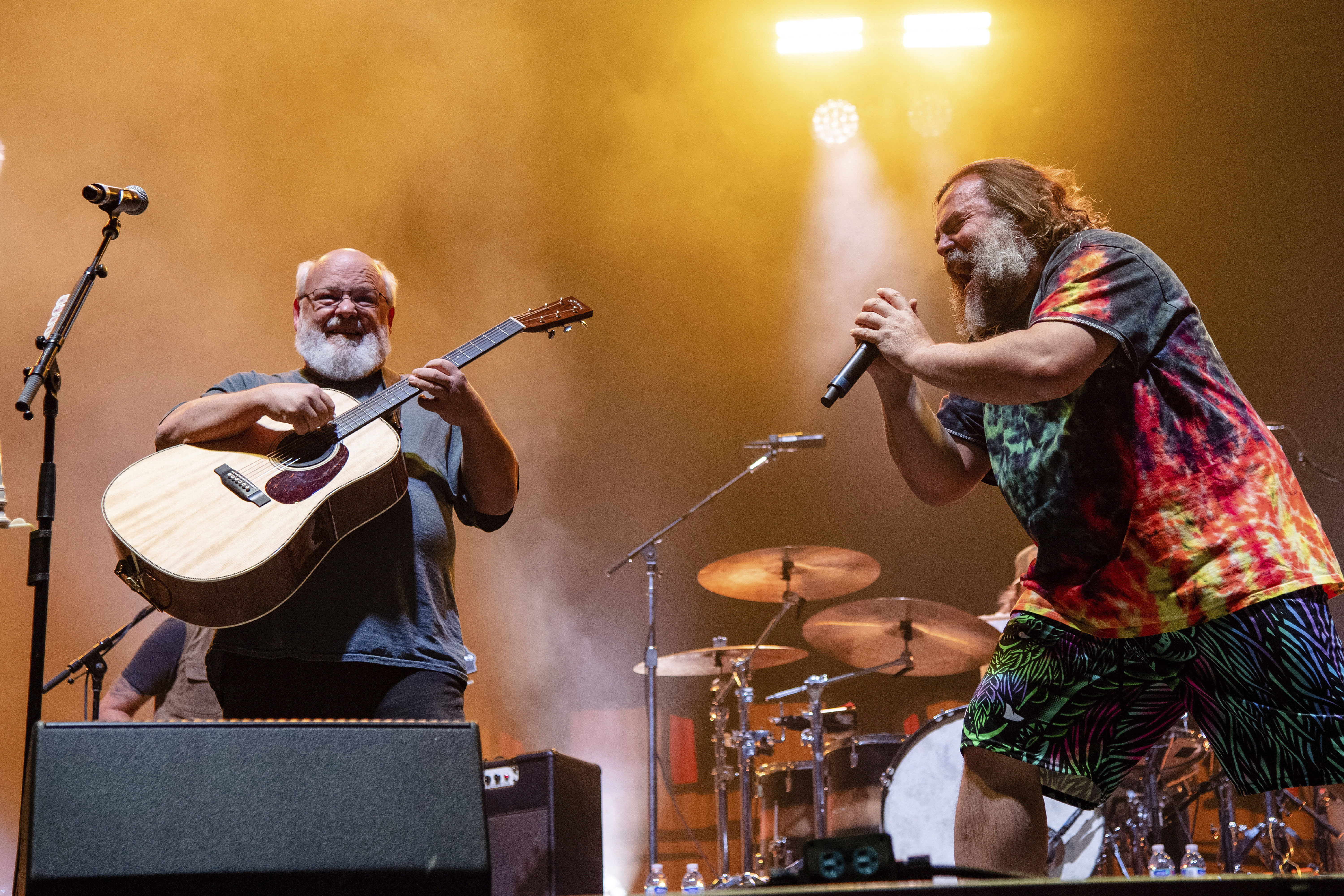 FILE - Kyle Gass, left, and Jack Black of Tenacious D perform at the Louder Than Life Music Festival in Louisville, Ky., on Sept. 22, 2022. (Photo by Amy Harris/Invision/AP, File)